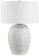 Uttermost® Alkman Powder White Glaze Table Lamp-0