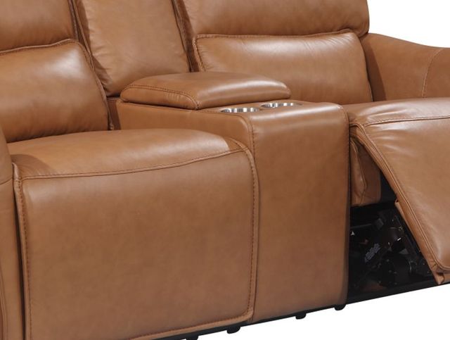 Leather Italia™ Georgetowne Portland Dessert Power Reclining Loveseat with Console-2