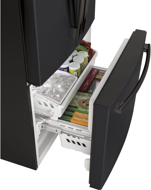 GE® 17.5 Cu. Ft. Black Slate Counter Depth French Door Refrigerator-4