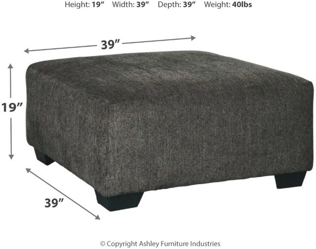 Signature Design by Ashley® Ballinasloe Smoke Oversized Accent Ottoman-1