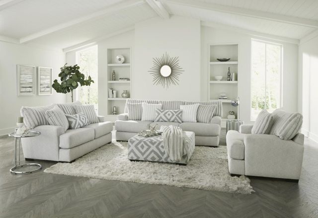 Albany Industries Tweed Silver Loveseat-1
