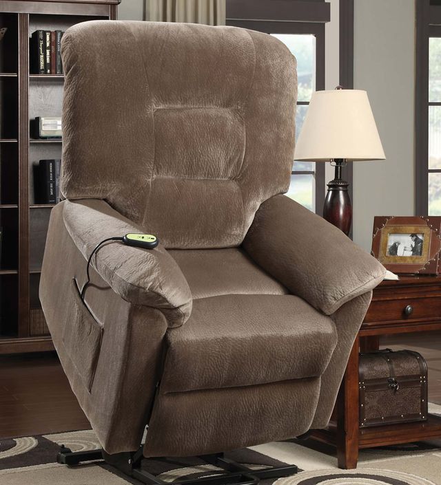 Coaster® Brown Sugar Upholstered Power Lift Recliner-3