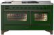 Ilve® Majestic III 60" Emerald Green Pro Style Dual Fuel Liquid Propane Range with French Top and Burnished Trim-0