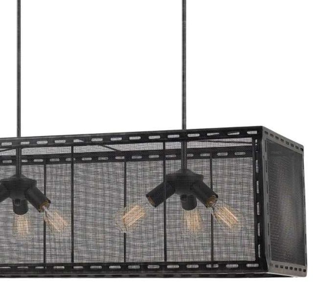 Cal® Lighting & Accessories Evanston Black Iron Chandelier-1