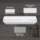Broan® GLA2 Series 30" White Under Cabinet Range Hood-4