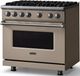 Viking® 5 Series 36" Nantucket Pro Style Gas (LP) Range with Polished Chrome Trim-2