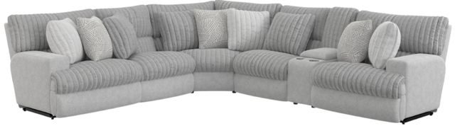 Catnapper® Abraxas 6-Piece Moonstruck L-Shape Manual Reclining Sectional with Console-0
