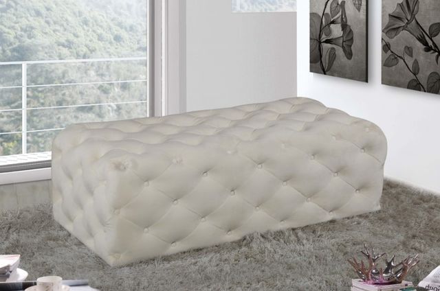 Meridian Furniture Casey Cream Upholstered Bench-2