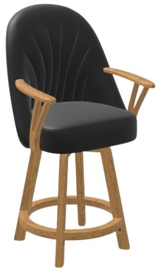 Chromcraft Customizable Bailey Swivel Bar Height Dining Stool-3