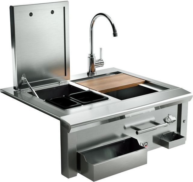 XO 30" Stainless Steel Pro-Grade Luxury Cocktail Pro Station with Sink