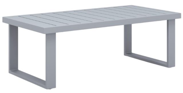 New Classic® Home Furnishings Fiji 4-Piece Blue Aluminum/Fabric/Wicker Outdoor Conversation Set-3