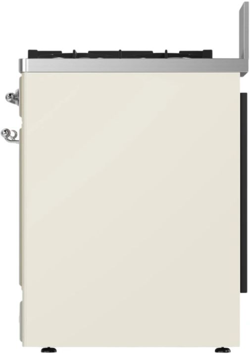 Ilve® Majestic III 30" Antique White Pro Style Dual Fuel Natural Gas Range with Triple Glass Door and Chrome Trim-3
