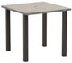 Homecrest™ Outdoor Living Customizable Shadow Rock Aluminum/Stone 42" Square Outdoor Bar Table with Post Base and Umbrella Hole-0