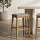 Armen Living Jane 2-Piece Amber Glow/Twilight Taupe Barstool Set-1