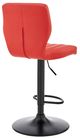 Armen Living Bardot Red/Matte Black Adjustable Swivel Bar Stool-3