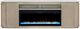 Bernards Pagosa 2-Piece Beige Marble-Top Fireplace Console with 50" Crystals Set-2