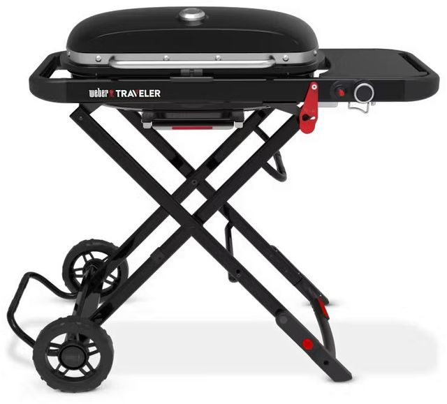 Weber® Traveler® 1-Burner Black Portable Liquid Propane Grill-0