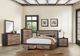 Mazin Furniture Miter Rustic Mahogany/Dark Ebony Eastern King Bed-2