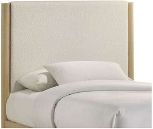 Elements International Jonas Natural Twin Upholstered Headboard