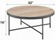 ACME Furniture Bage Weathered Gray Oak Coffee Table with Black Metal Base-2