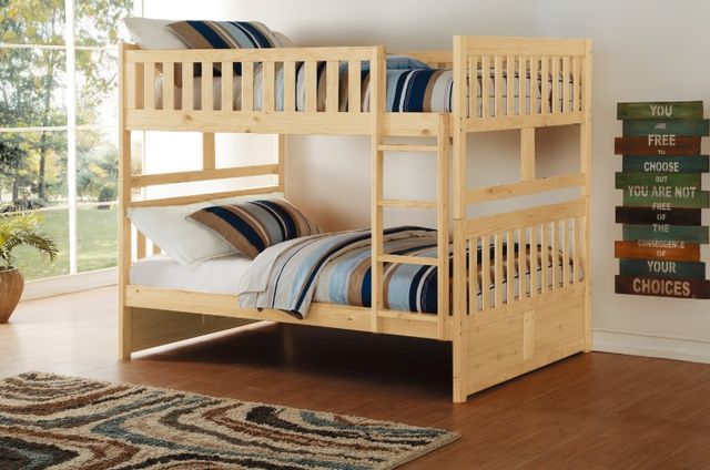 Homelegance® Bartly Natural Pine Full/Full Bunk Bed-1