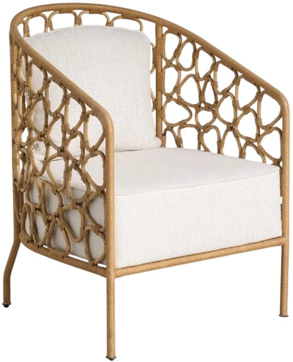 Universal Explore Home™ Oasis Coastal Living Home Natural/Nomad Snow Pebble Accent Chair-0
