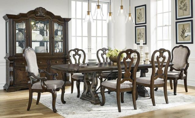 Signature Design by Ashley® Maylee 7-Piece Dark Brown Dining Table Set-3