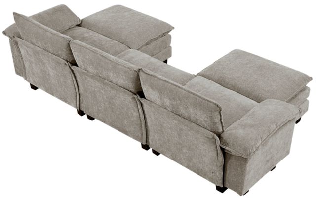 Homelegance® Dublin 5-Piece Dark Pewter Modular Sectional with Ottoman-4