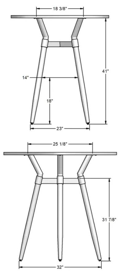Amisco Customizable Link Bar Height Dining Table-2