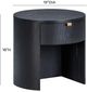 TOV Furniture Marlow Black Round Nighstand with Drawer-2