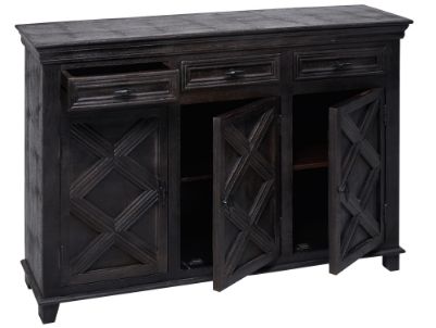 Jaipur Furniture Alderfer Onyx Sand 3-Door Cabinet-1