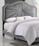 Kwality Imports Embla Gray Upholstered King Bed-1