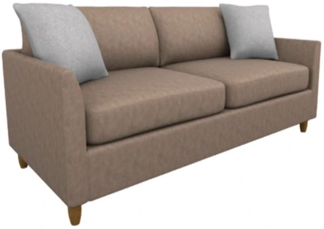 Best® Home Furnishings Customizable Bayment Leather Queen Sofa Sleeper with Honey Birch Legs-0