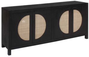 front view of the Signature Design by Ashley® Cliffiings Black Accent Cabinet