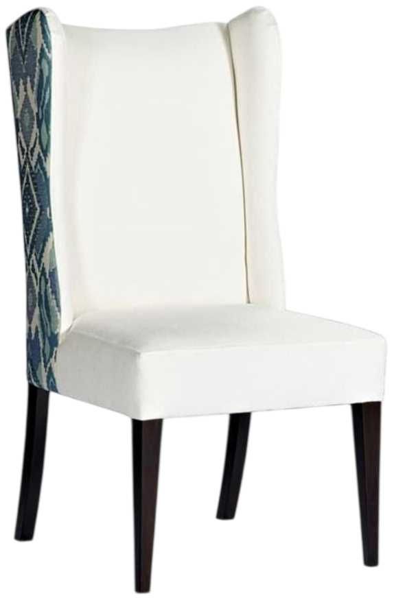 Marshfield Furniture Celine Black/Blue/White Wingback Dining Chair-0