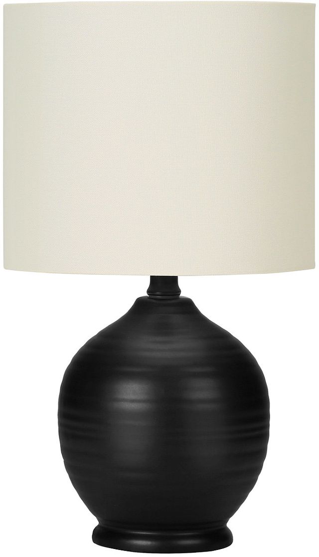 Monarch Specialties Inc. 17"H Black Ceramic Table Lamp-0