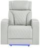 Global Furniture USA U8611 Blanched Silver Power Recliner with LED-3