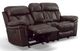 Man Wah Brown Leather Gliding Reclining Console Loveseat-2