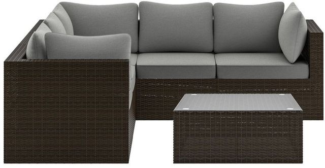 homestyles® Cape Shores Brown Sectional and Table Set-0