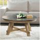 Riverside Furniture Weatherford Bluestone Round Coffee Table with Reclaimed Natural Pine Base-1