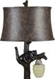Crestview Collection Honeycomb Brown Table Lamp and Nightlight-1