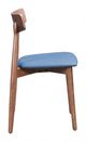 Zuo® Newman Walnut/Blue Dining Chair-2