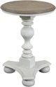 Riverside Furniture Jameson Antique Oak Side Table with Pale Taupe Base-0