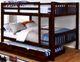 Furniture of America® Cameron Dark Walnut Full/Full Bunk Bed-0