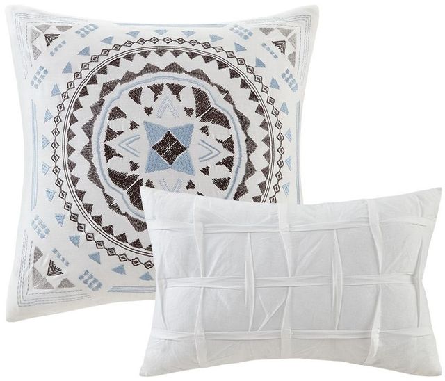 Olliix by Urban Habitat 7 Piece Blue Full/Queen Rochelle Cotton Reversible Coverlet Set-3