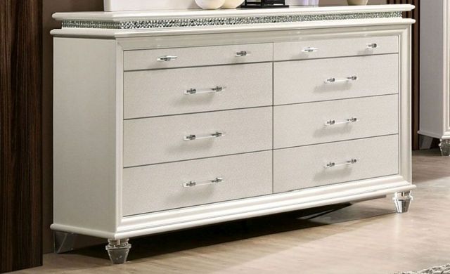 Furniture of America® Maddie Pearl White Dresser-0