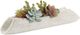 D&W Silks Artificial Flocked Agave with Assorted Succulents 12"-0
