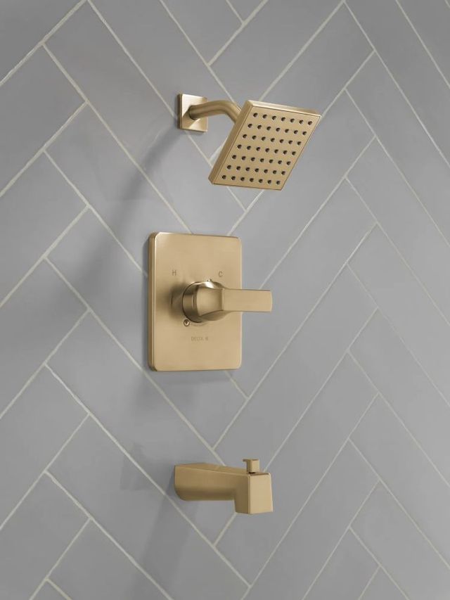 Delta Velum™ Monitor® 14 Series Champagne Bronze Tub and Shower Trim-3