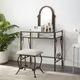 Linon Clarisse 3-Piece Dark Metal Vanity Set-1