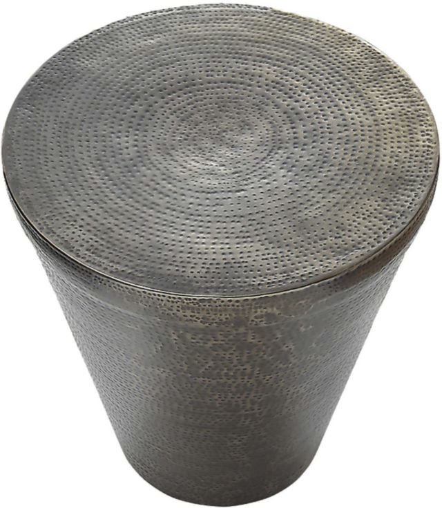 Monarch Specialties Inc. Silver Grey Iron Cone Drum Table-1